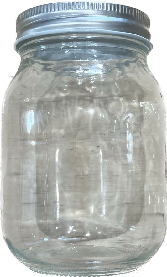 450mL Mason Rounded Square Jar, Sliver lid
