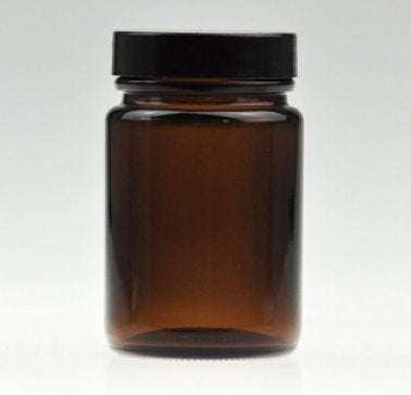 125mL Amber Jar Black Lid