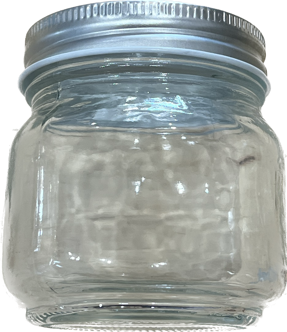 250mL Mason Rounded Square Jar, Sliver lid