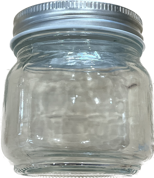 250mL Mason Rounded Square Jar, Sliver lid
