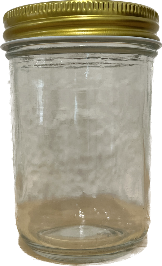 Mason Jar 237mL Gold Lid